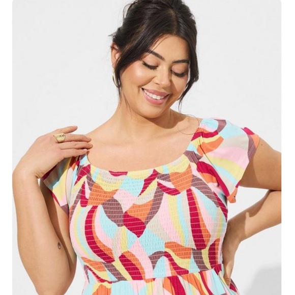 Mini Super Soft Off-Shoulder Dress - Abstract - Picture 3 of 7